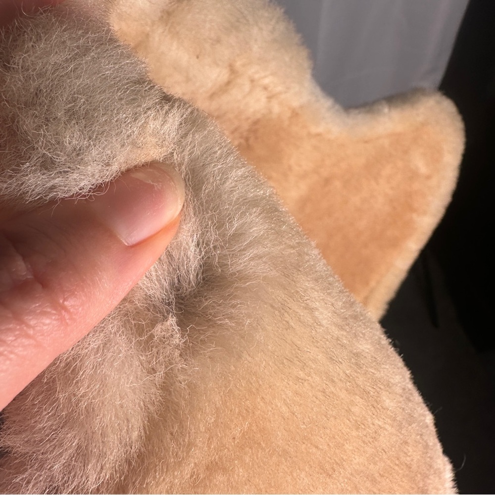Genuine Shearling Sheepskin Trapper Hat Tan Aviator Winter Warm XL Apres Ski - Picture 15 of 16